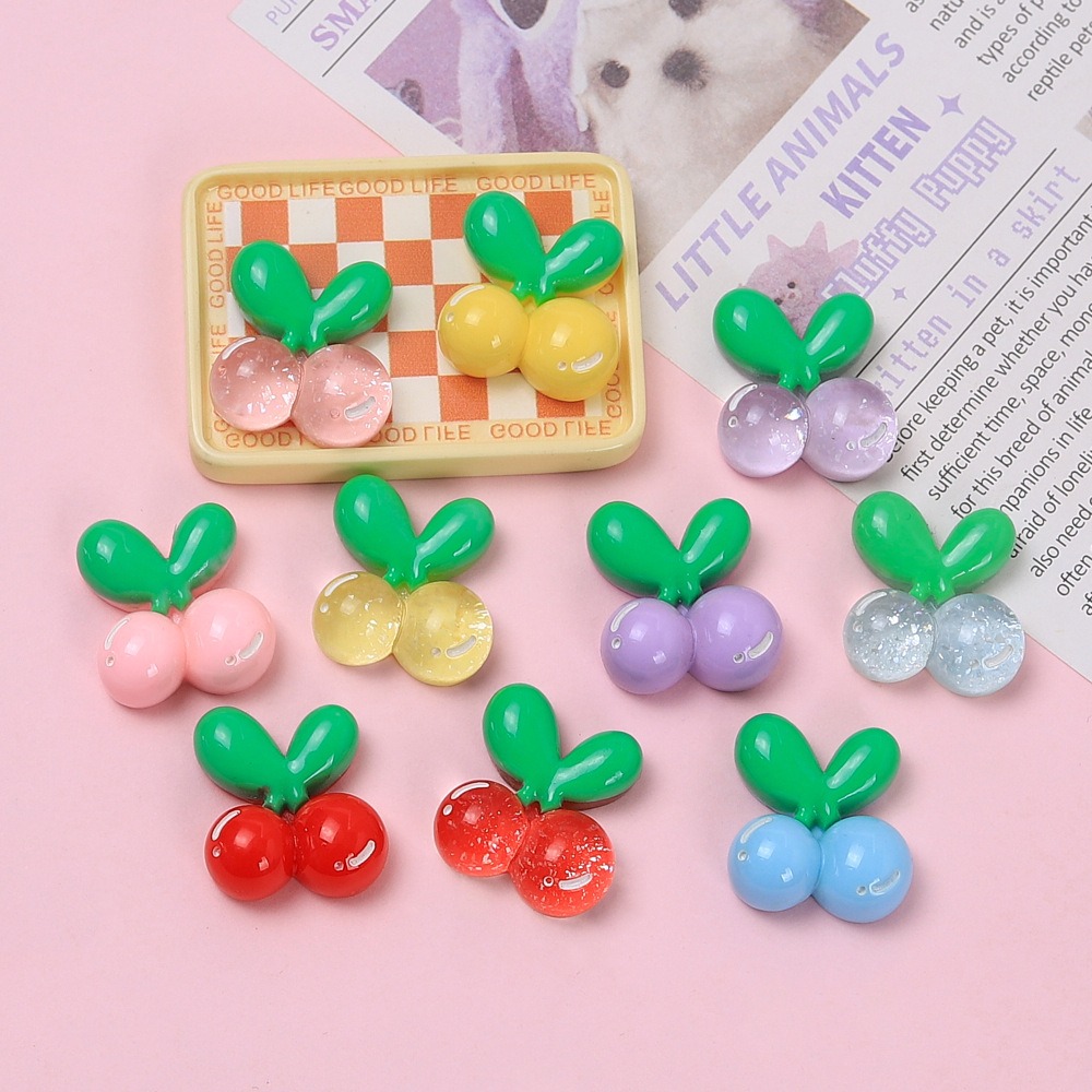 10Pcs Kawii resin Fruit Cherry - Crafting Resin recension och pris