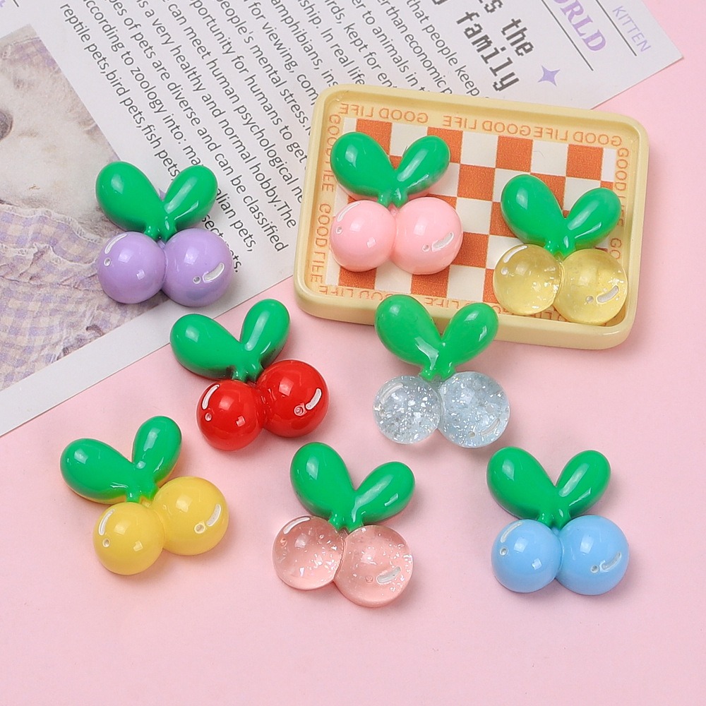 10Pcs Kawii resin Fruit Cherry - Crafting Resin recension och pris