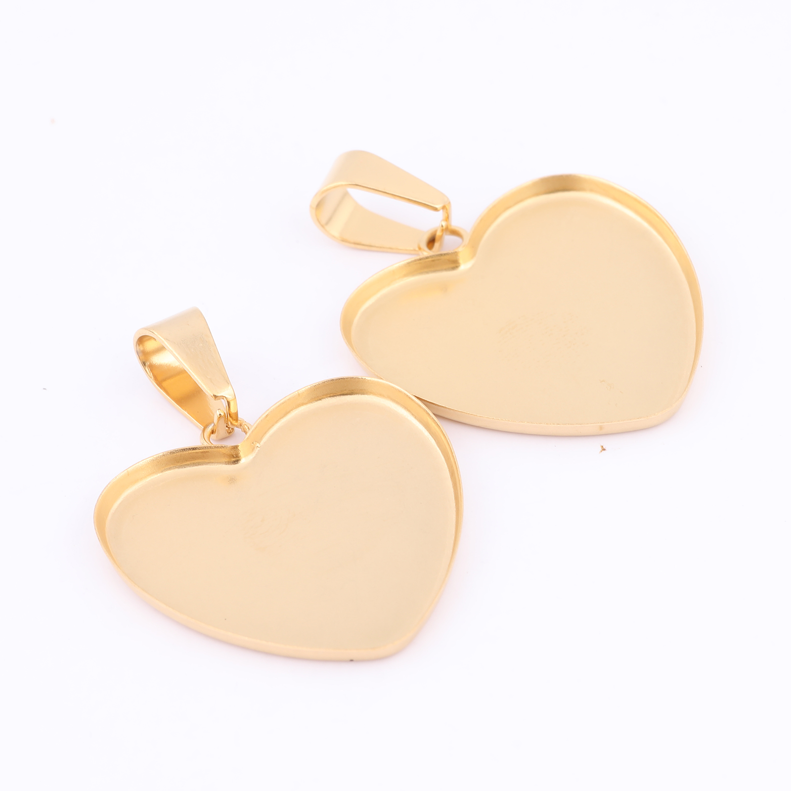 10pcs Stainless Steel Gold Pla - Bezels Set Pendant recension och pris