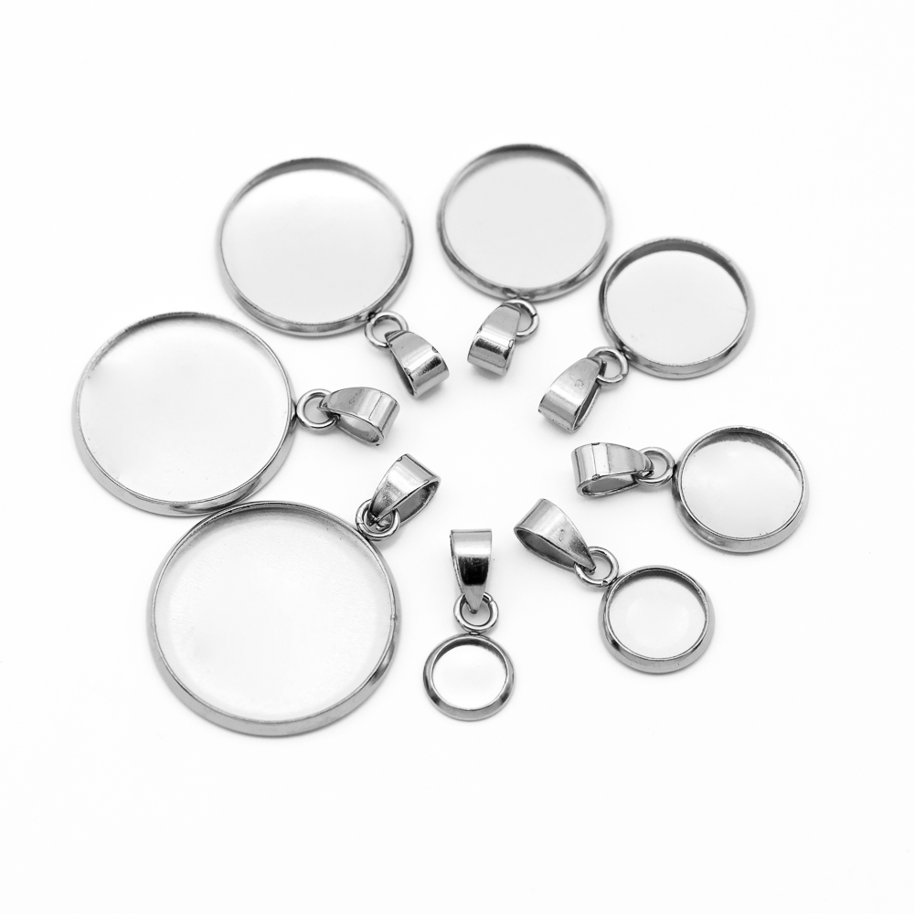 10pcs 316 Stainless Steel 6~20 - Bezels Set Pendant recension och pris