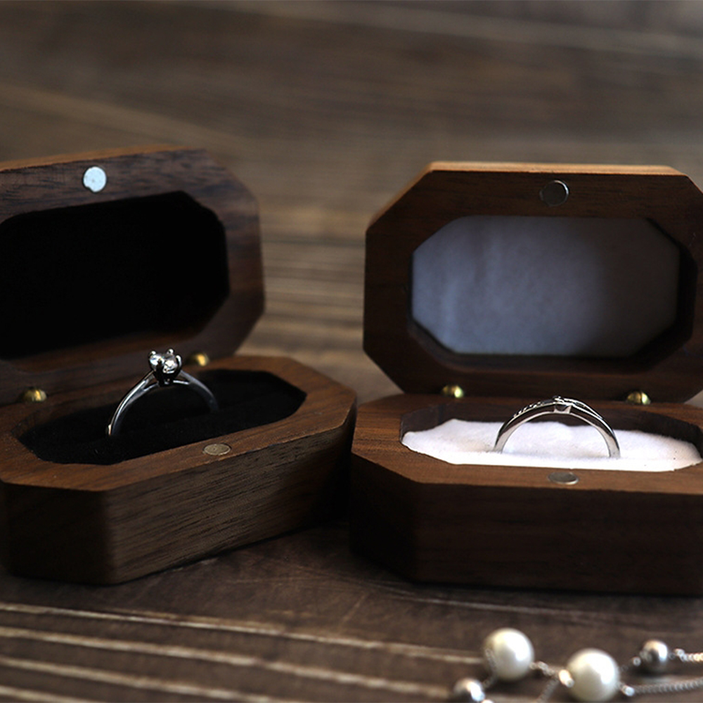 Rectangle Proposal Ring Wooden - Wood Ring Blank recension och pris