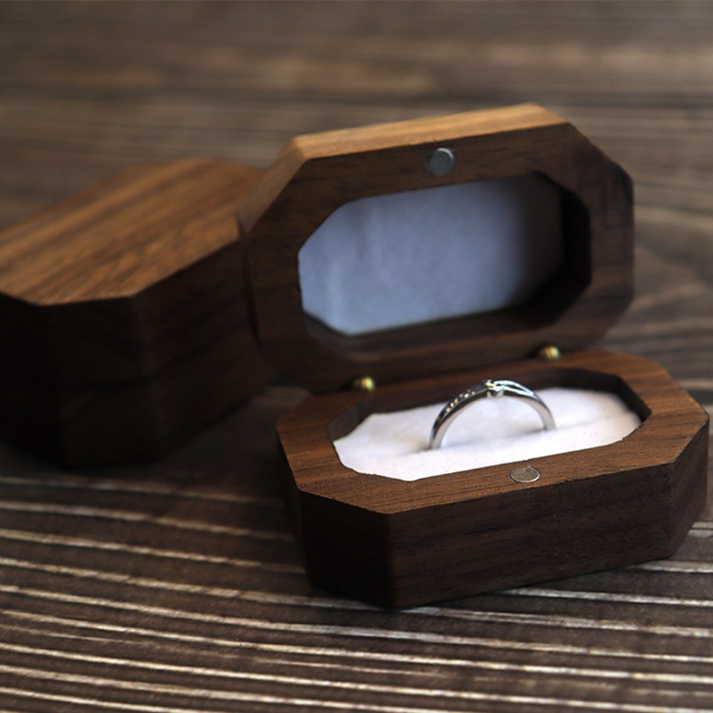 Rectangle Proposal Ring Wooden - Wood Ring Blank recension och pris