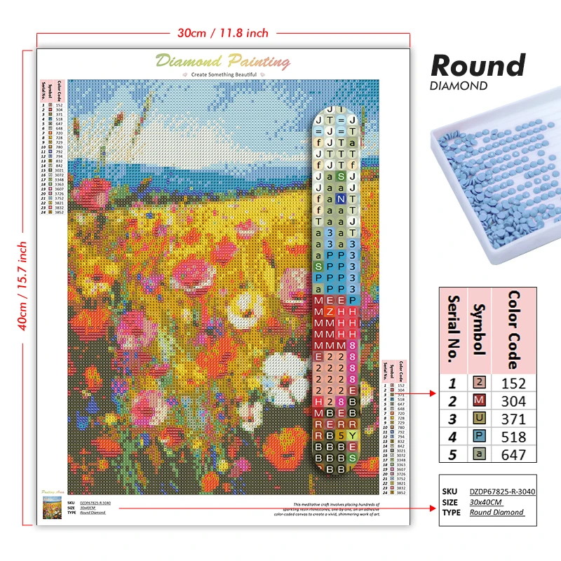 1pc frameless 5D Diamond Paint - Resin Craft For Beginners recension och pris