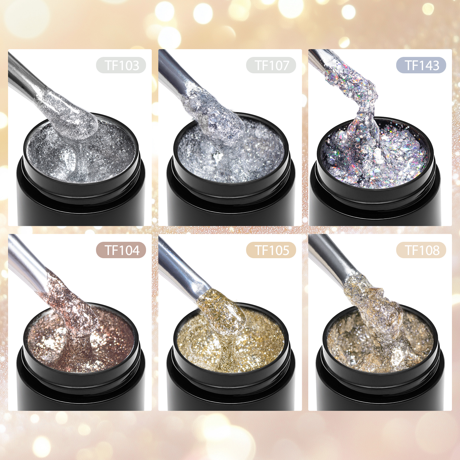 7PCS/SET Glitter Nail Polish,S - Resin Glitter Pack recension och pris