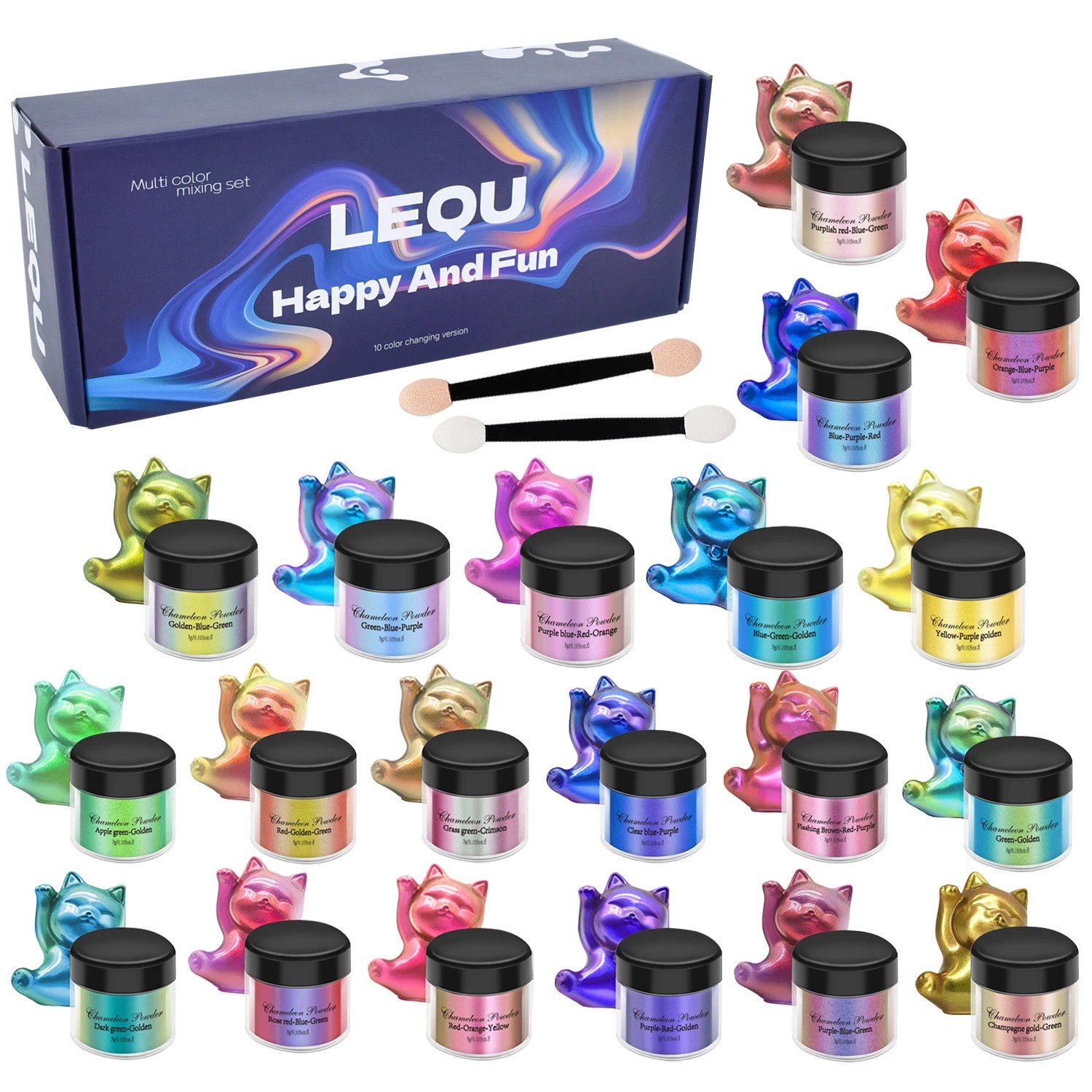A set of chameleon pink nail c - Resin Glitter Pack recension och pris