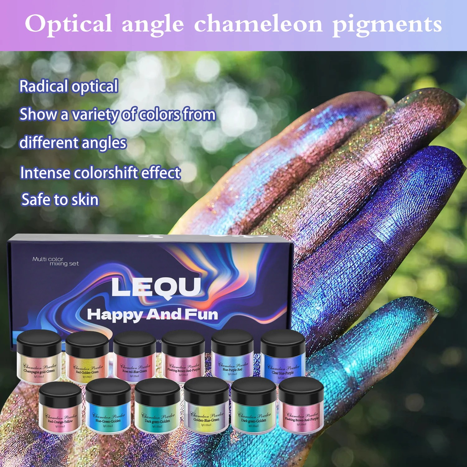 A set of chameleon pink nail c - Resin Glitter Pack recension och pris