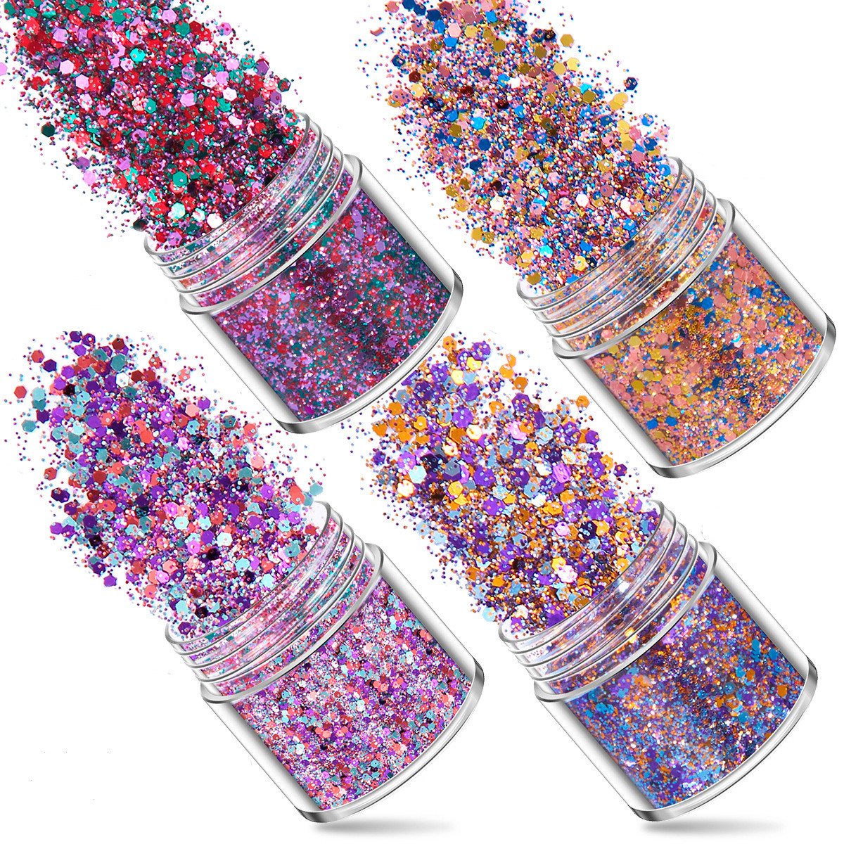 SNASAN 4Pcs Color Superfine Gl - Gold Foil Flakes recension och pris