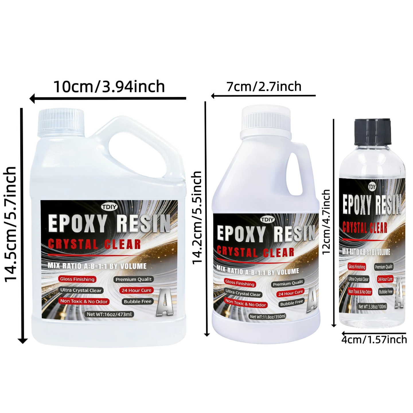 1:1 Crystal Clear Epoxy Resin  - Gold Foil Flakes recension och pris
