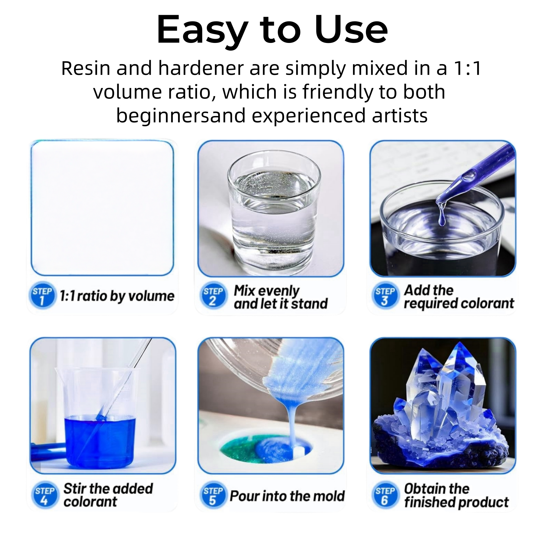 1:1 Crystal Clear Epoxy Resin  - Gold Foil Flakes recension och pris