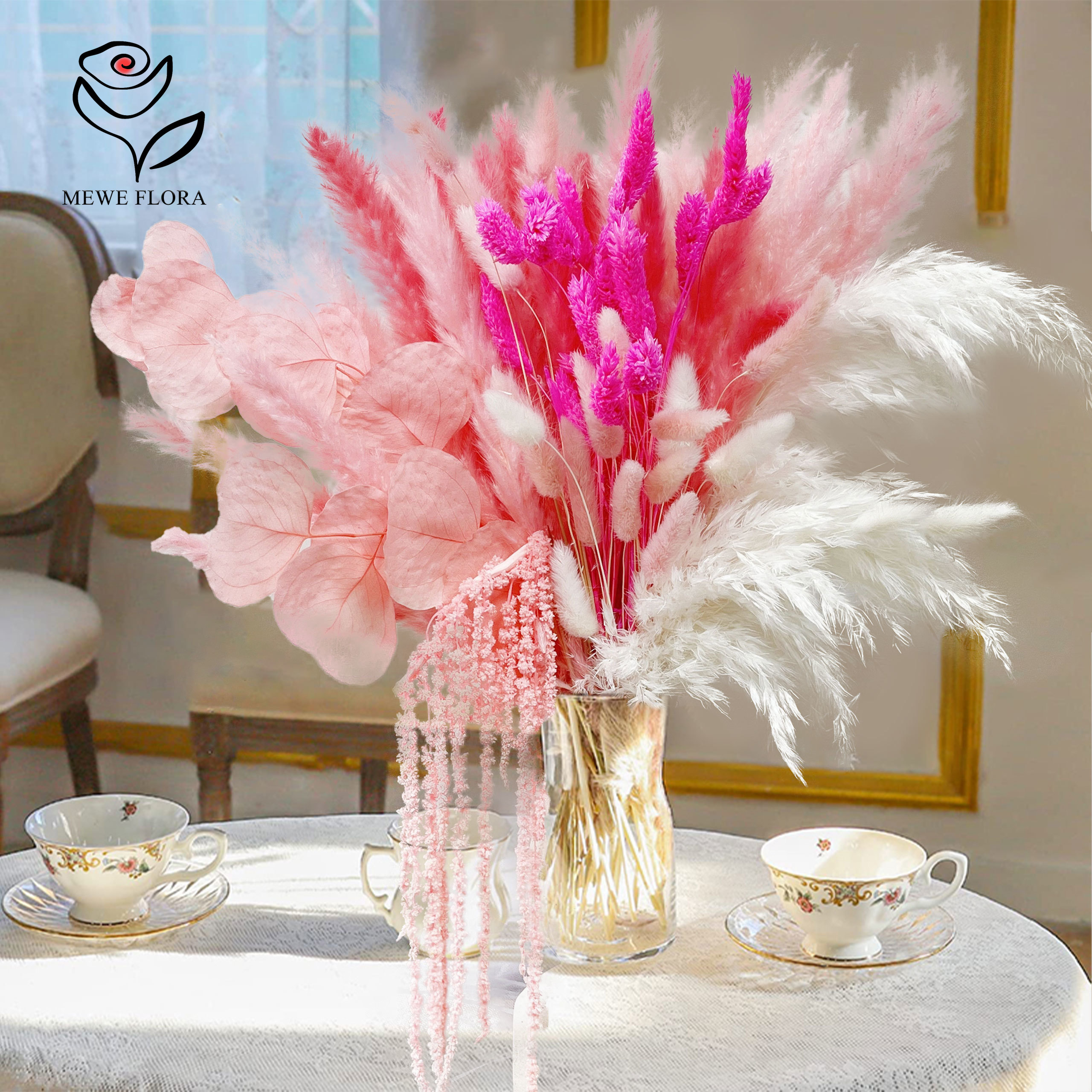 Natural Pampas Pink Dried Flow - Dried Flower Bulk recension och pris