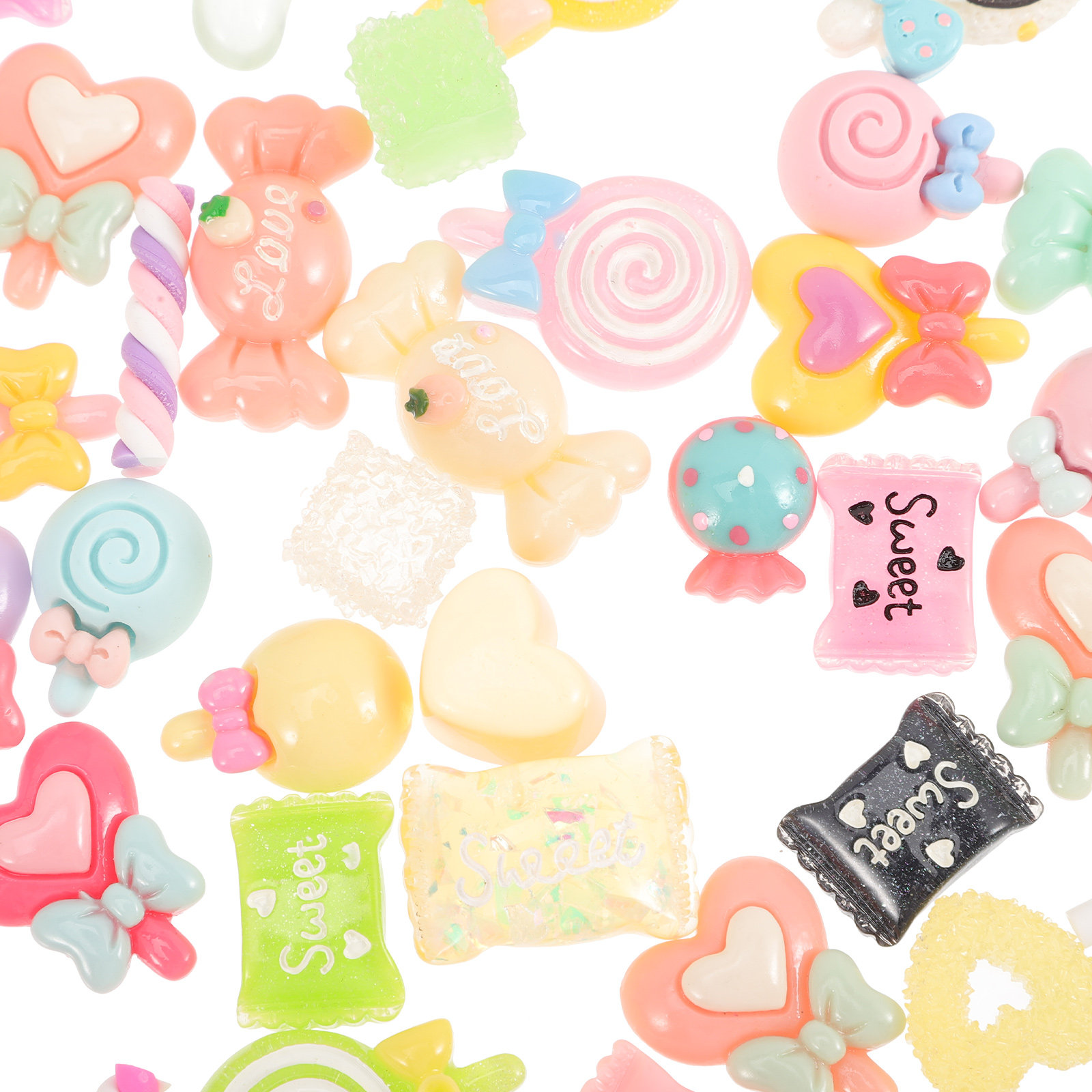 50Pcs Candy Hair Clips Resin F - Resin Crafts Diy recension och pris