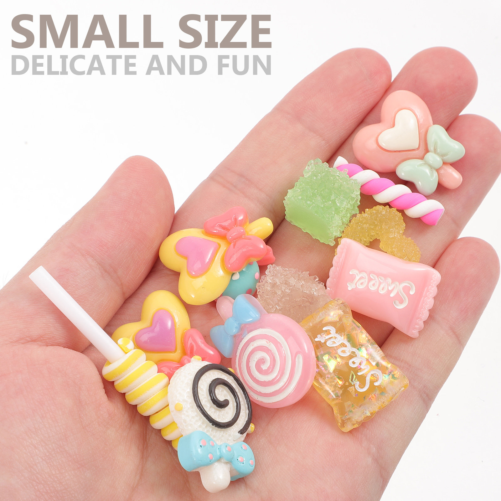 50Pcs Candy Hair Clips Resin F - Resin Crafts Diy recension och pris