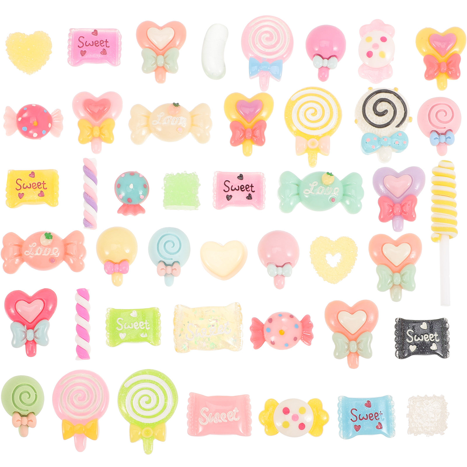 50Pcs Candy Hair Clips Resin F - Resin Crafts Diy recension och pris