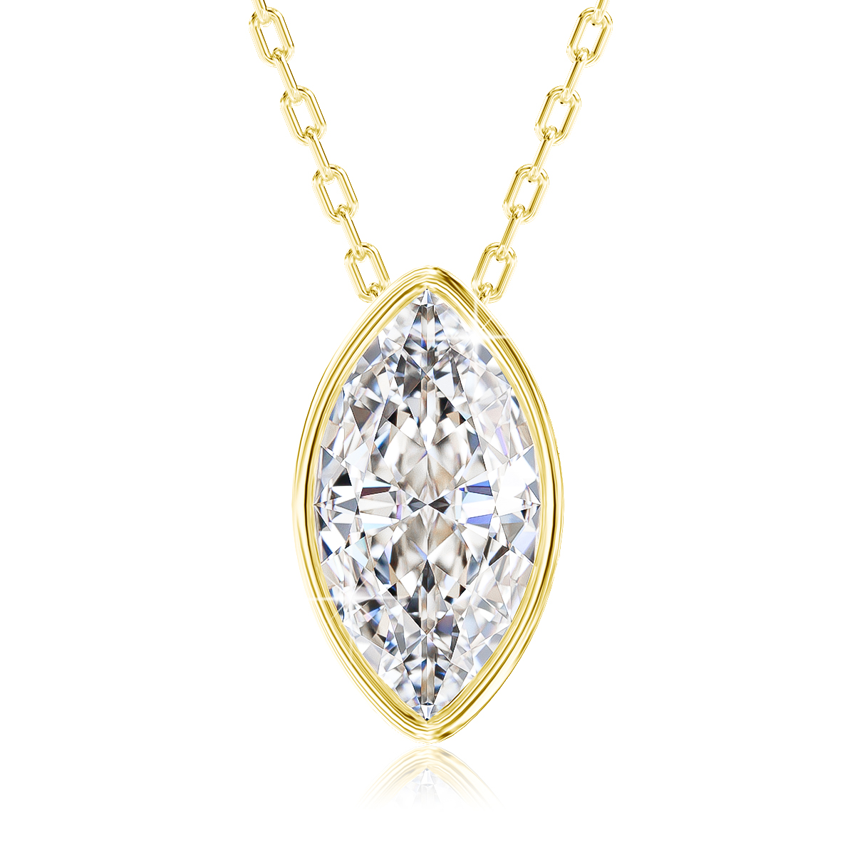 14K Gold Filled Bezel Set Marq - Bezels Set Pendant recension och pris