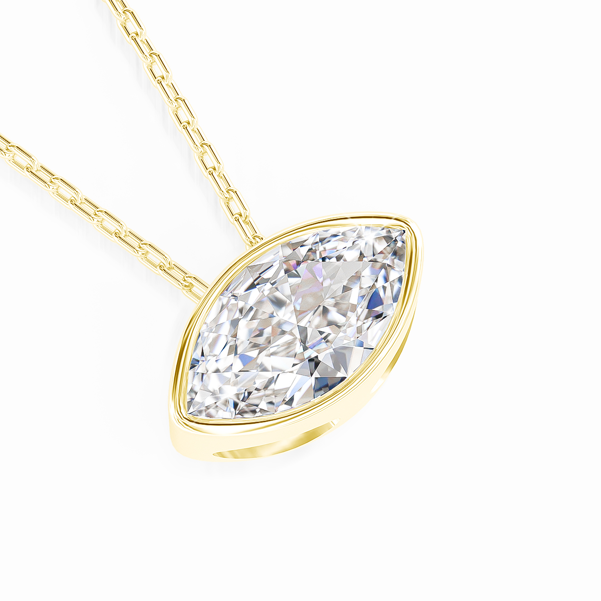 14K Gold Filled Bezel Set Marq - Bezels Set Pendant recension och pris