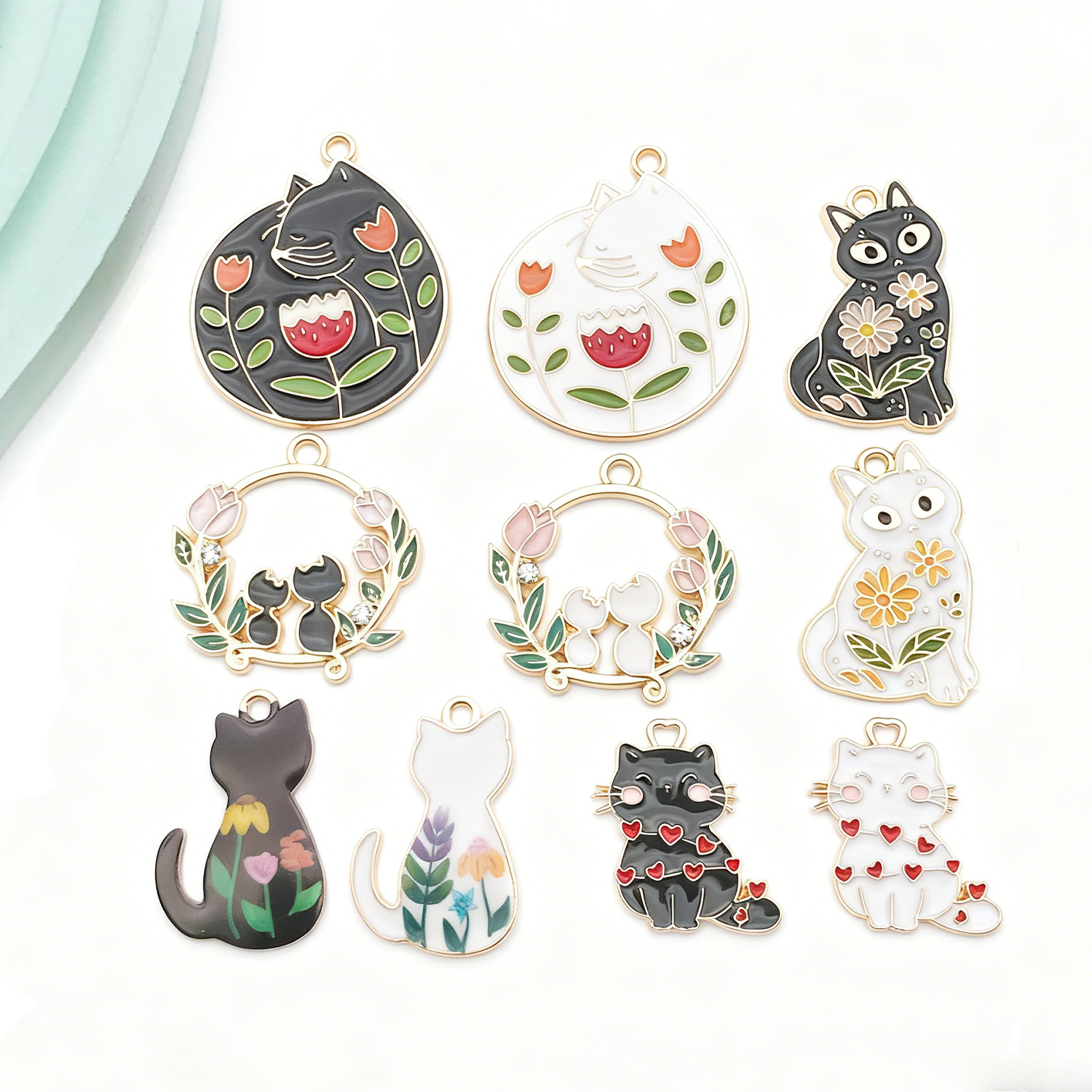 5/10pcs Resin Popular Cat Char - Resin Craft Material recension och pris