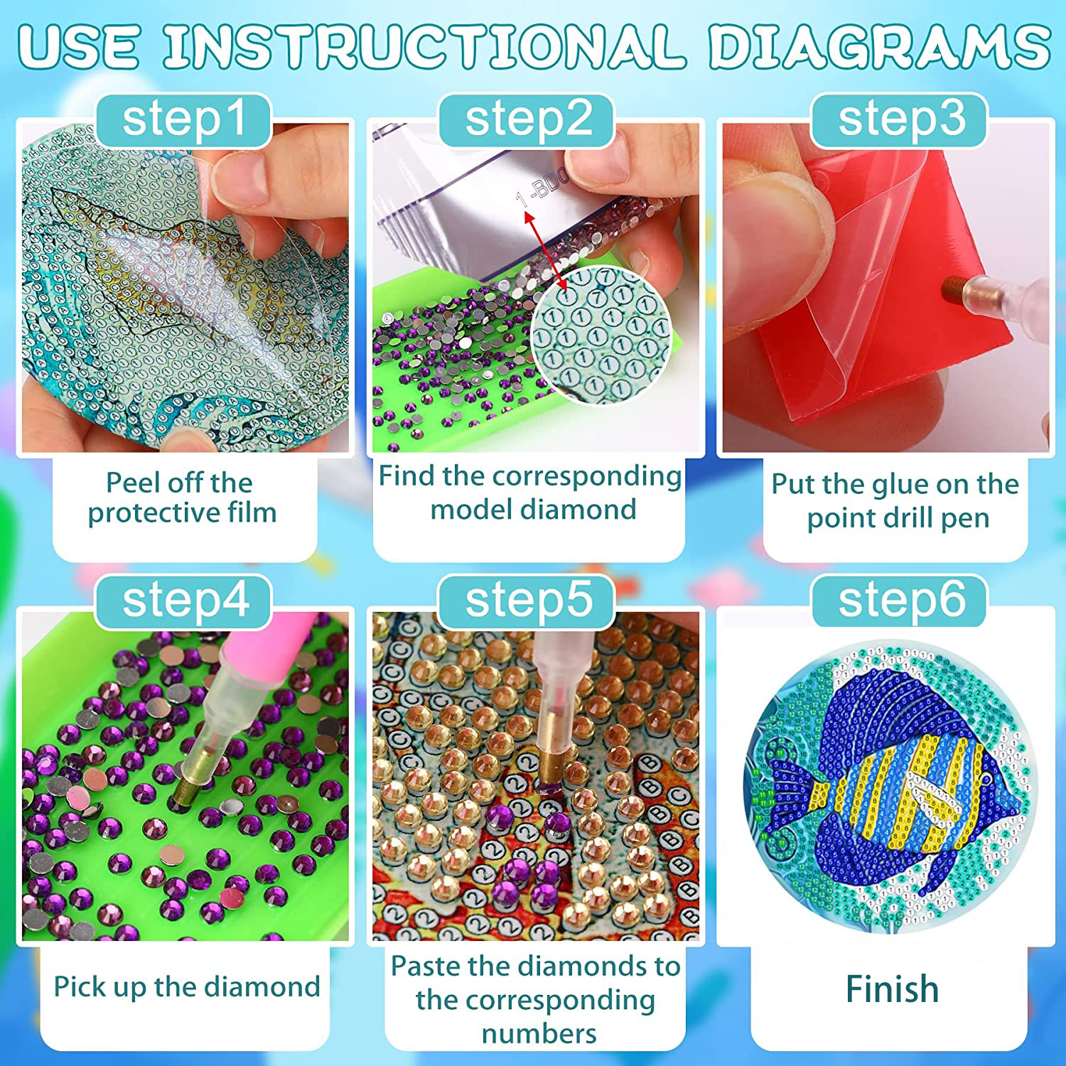 RUOPOTY 8pc/sets Diamond Paint - Resin Craft For Beginners recension och pris