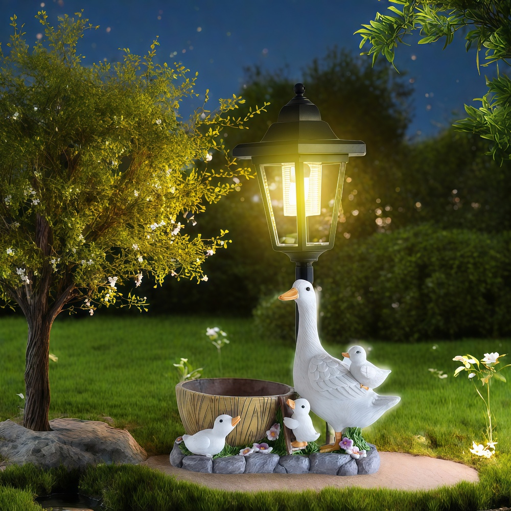Solar Duck Night Light Garden  - Resin Craft Material recension och pris