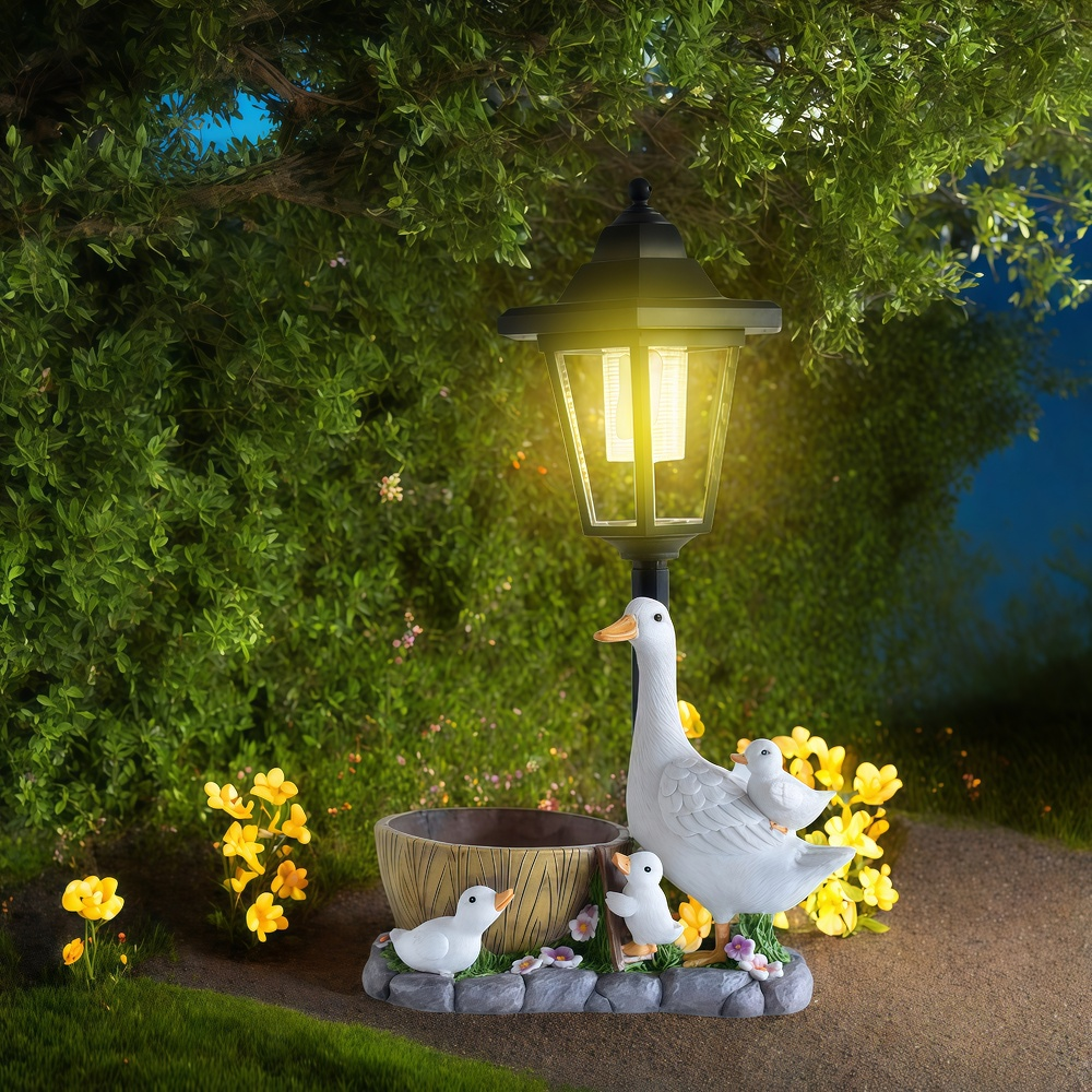 Solar Duck Night Light Garden  - Resin Craft Material recension och pris