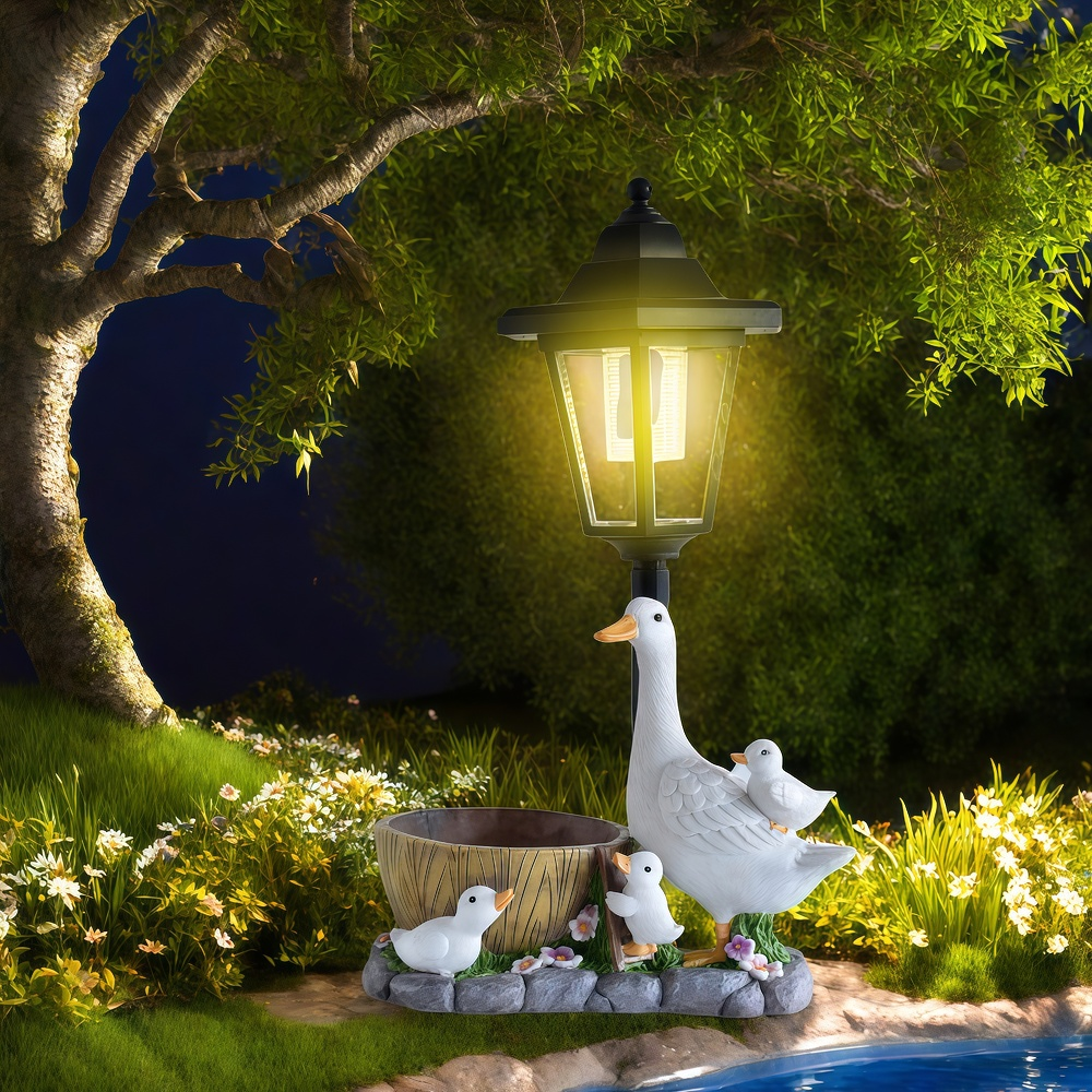 Solar Duck Night Light Garden  - Resin Craft Material recension och pris