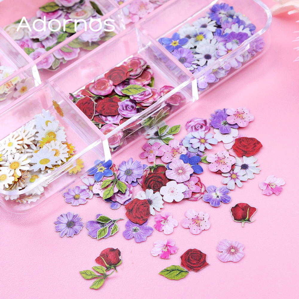 6 Grids Flowers Wood Pulp Chip - Flower Preservation Resin recension och pris