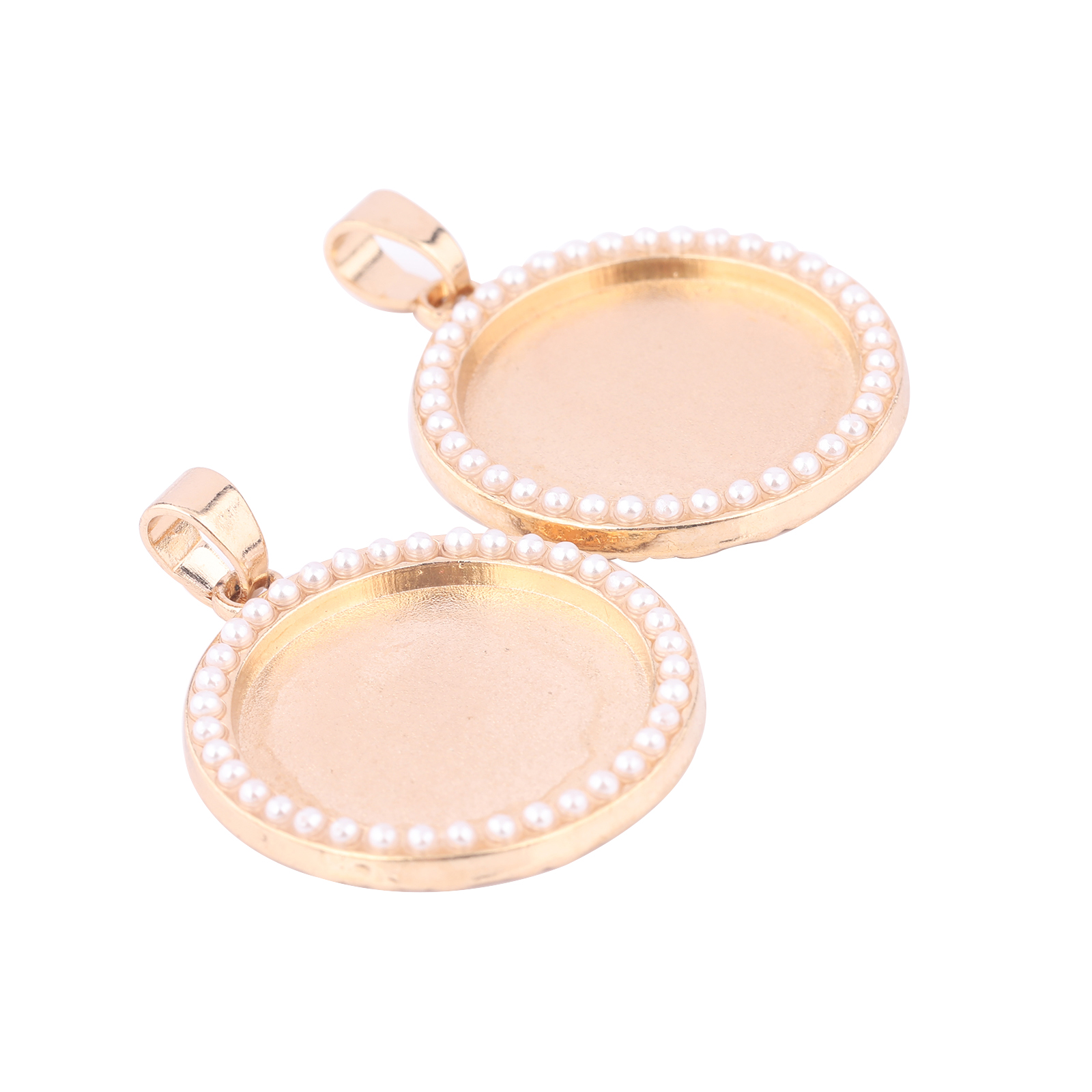 5pcs Kc Gold Pearl Cabochon Ba - Bezels Set Pendant recension och pris