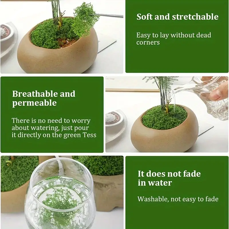 Green Fake Moss DIY Crafts Gra - Terrarium Moss Art recension och pris