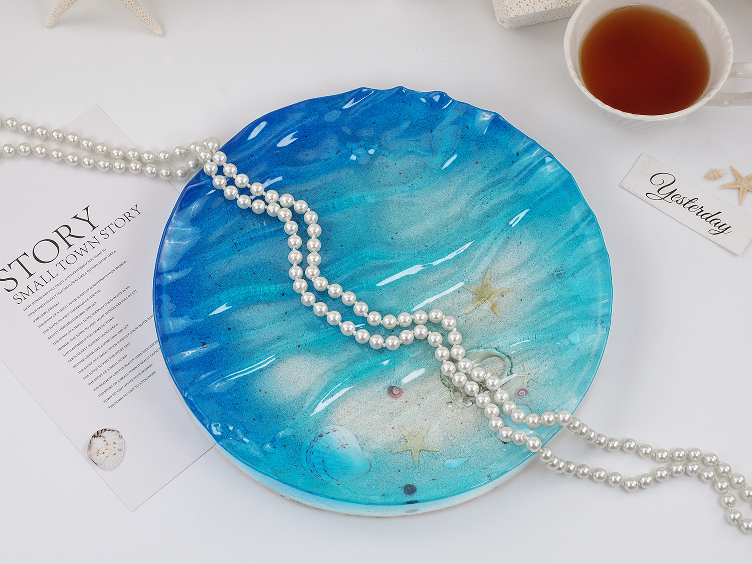 Sea Wave Tray Crystal Epoxy Re - Resin Ocean Wave Mold recension och pris