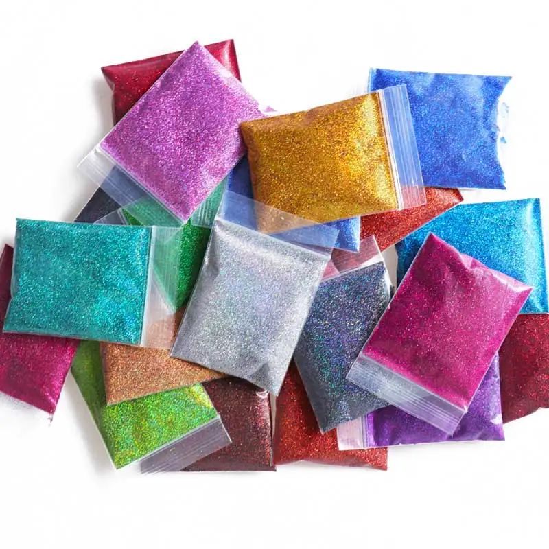 10g Holographic Glitter For Ep - Gold Foil Flakes recension och pris