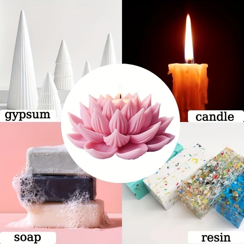 1PC Lotus Flower Candle Mold S - Resin Craft Ideas recension och pris