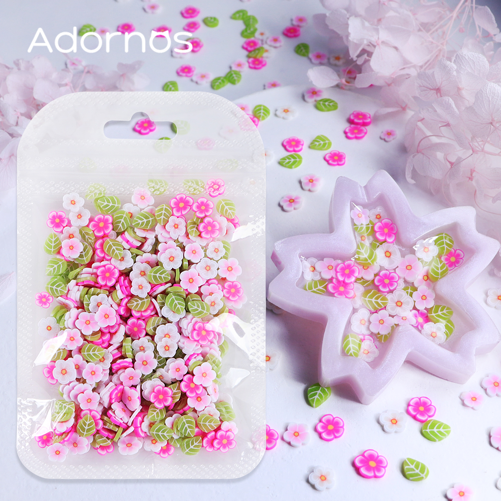 10g Pink Flowers Polymer Clay  - Flower Preservation Resin recension och pris