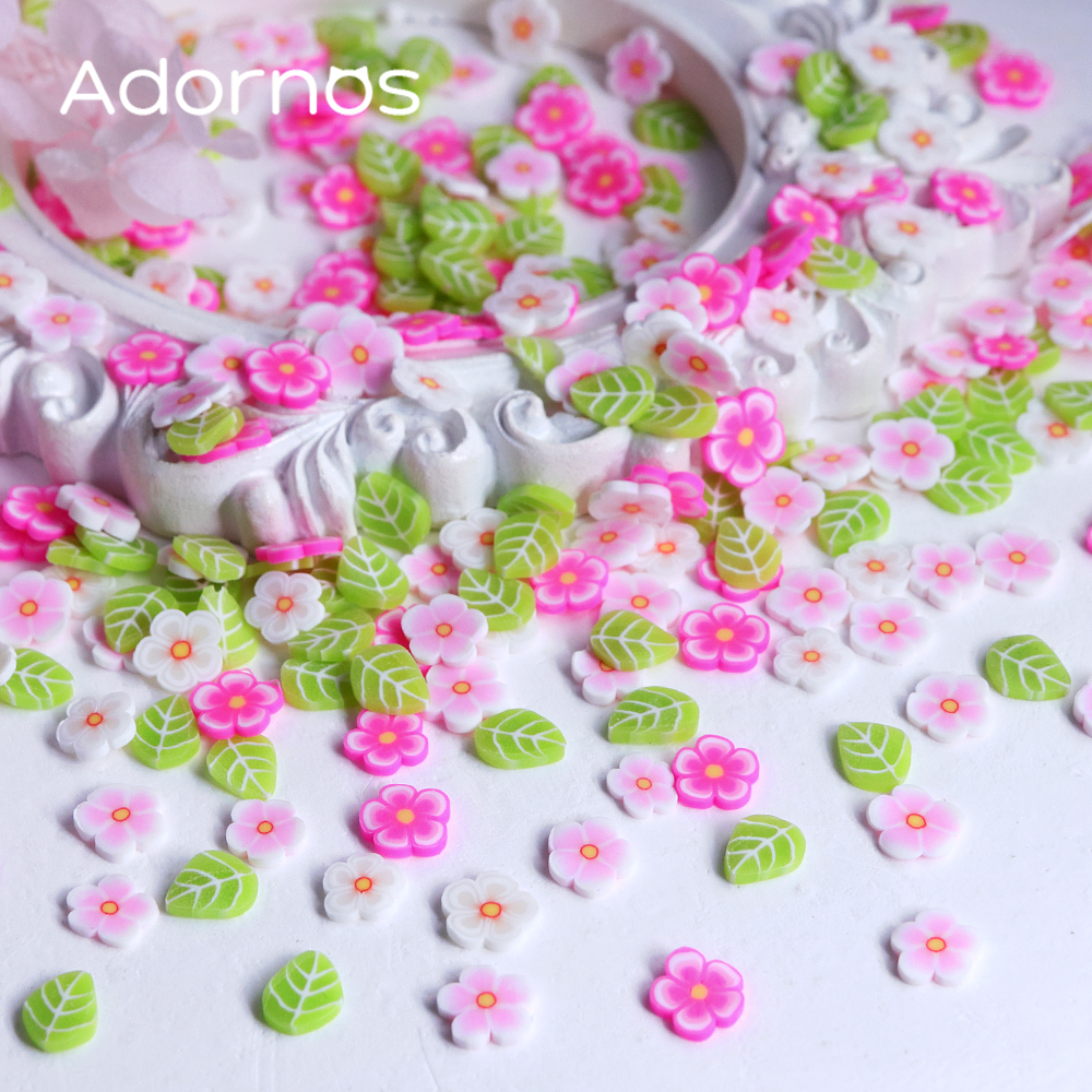 10g Pink Flowers Polymer Clay  - Flower Preservation Resin recension och pris