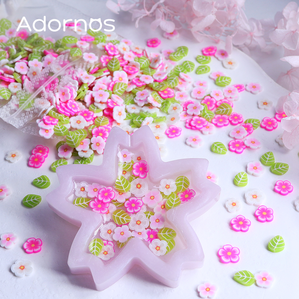 10g Pink Flowers Polymer Clay  - Flower Preservation Resin recension och pris