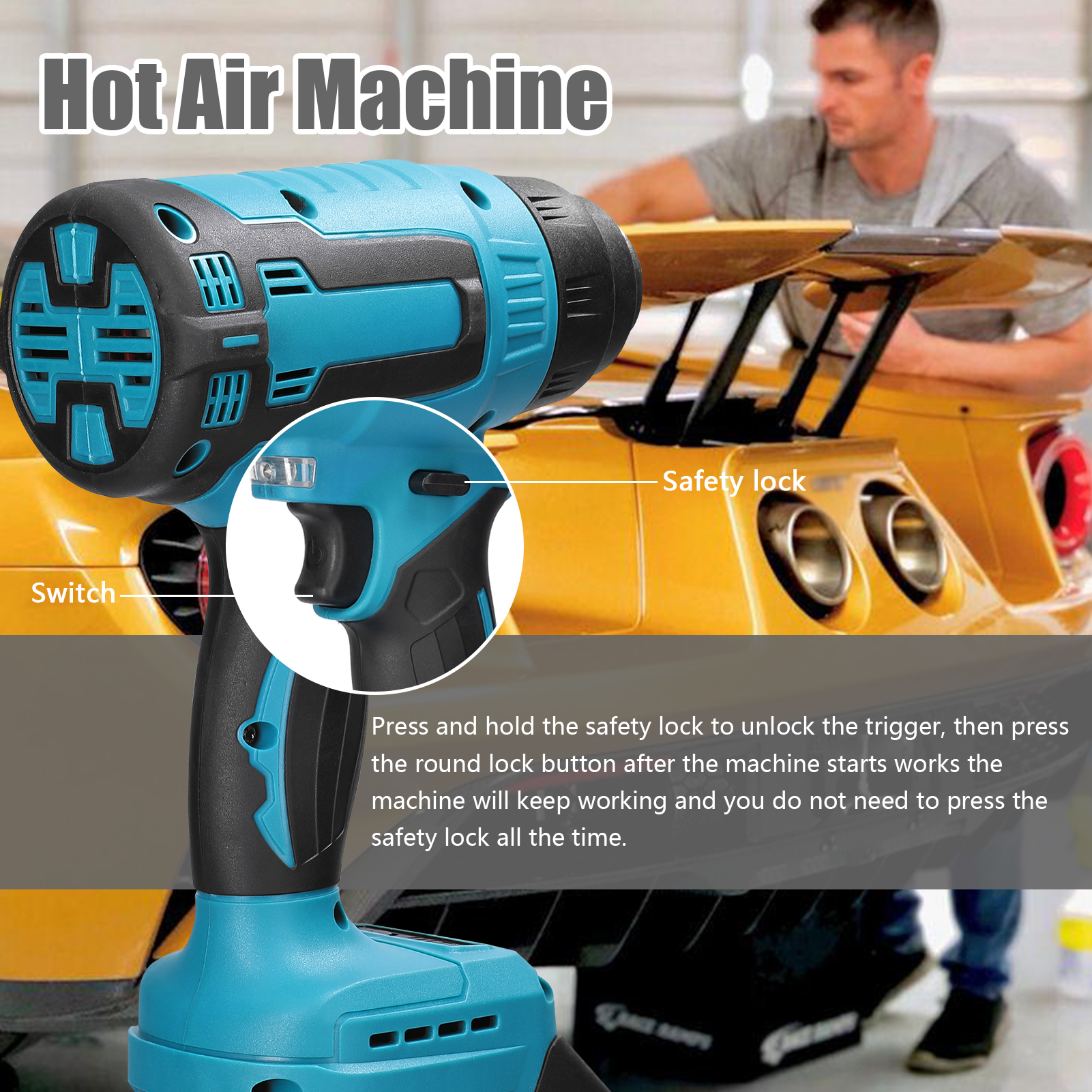 300W Cordless Hot Air Machine  - Heat Gun Small recension och pris