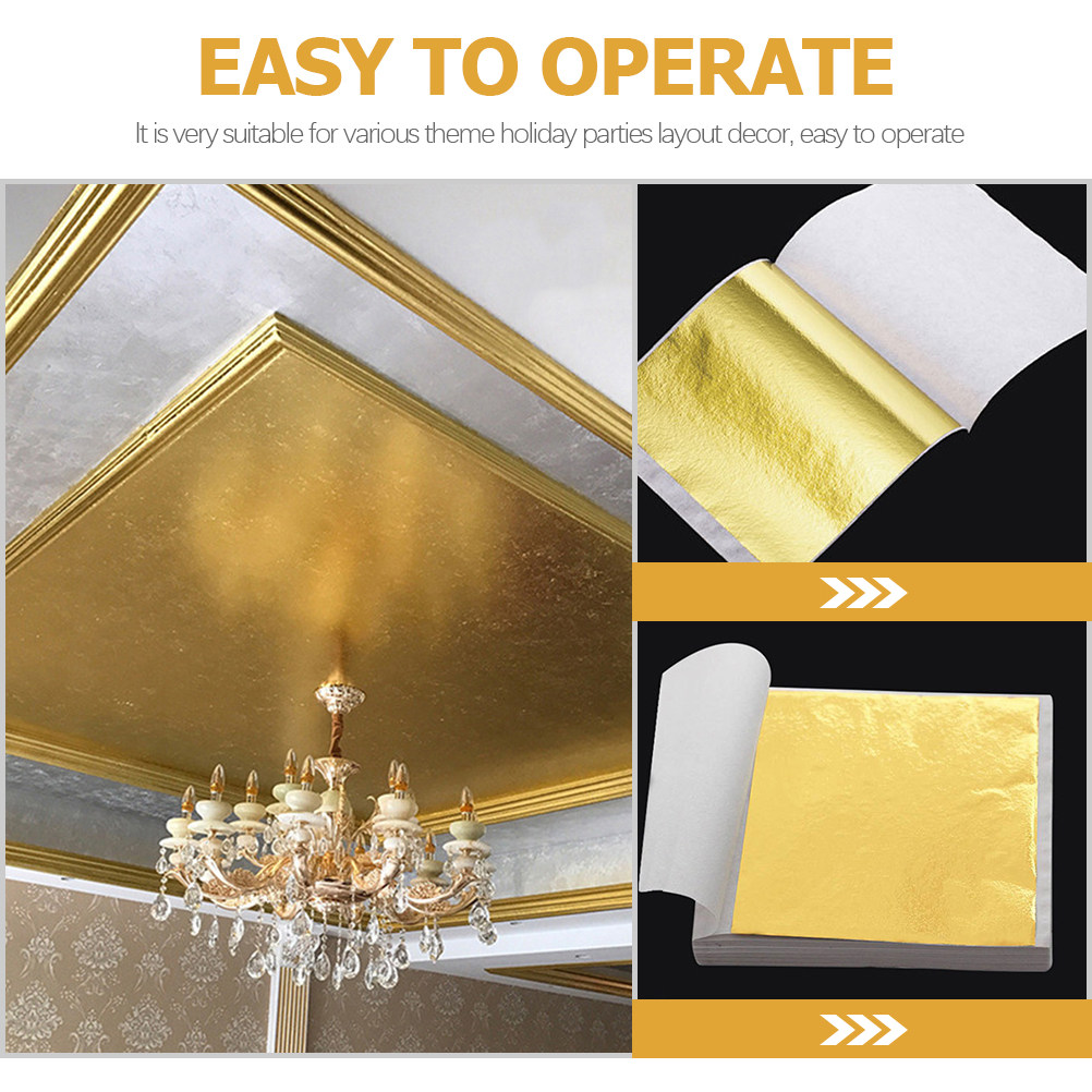 300 Sheets Gold Leaf Sheets Im - Gold Foil Flakes recension och pris