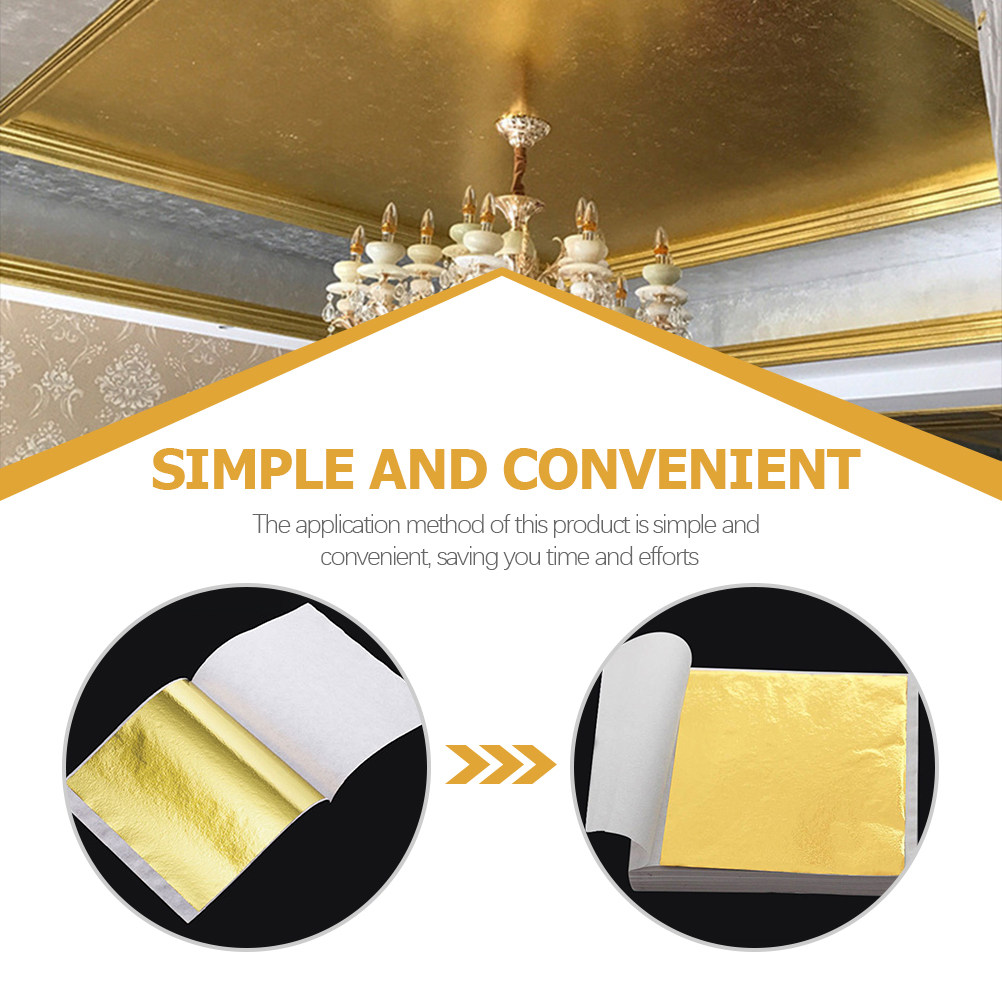 300 Sheets Gold Leaf Sheets Im - Gold Foil Flakes recension och pris
