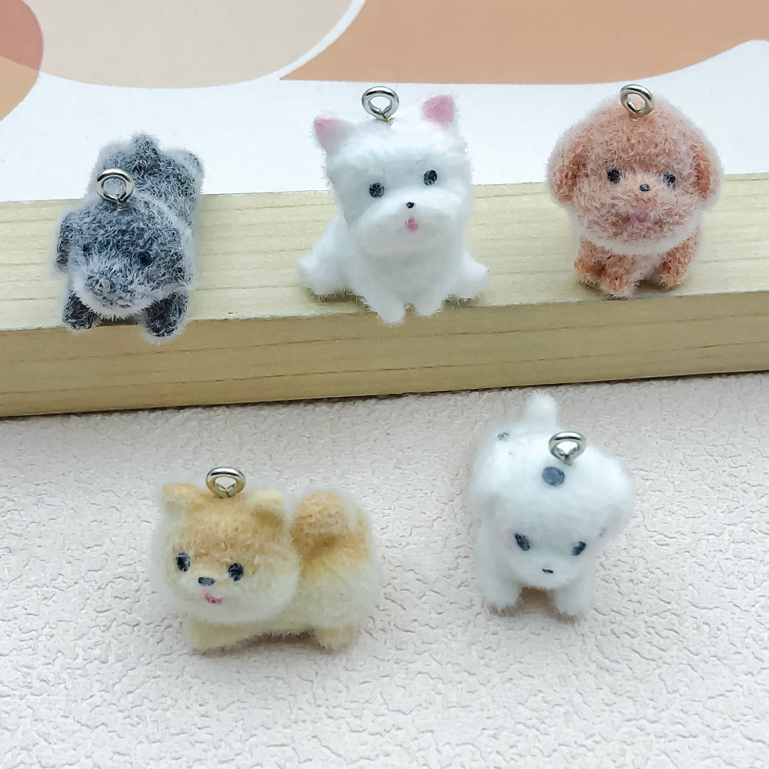 5pcs&1pc Flocked Resin Animal  - Resin Craft Material recension och pris