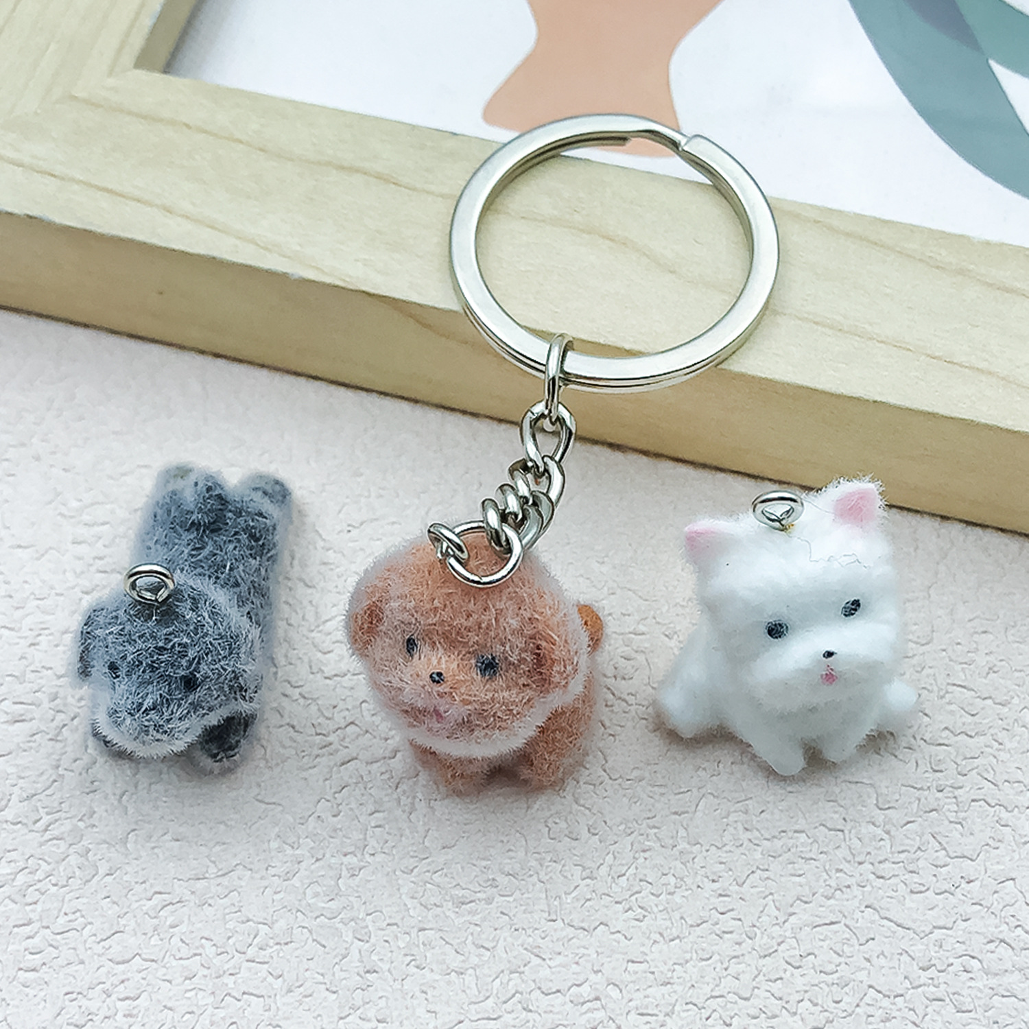5pcs&1pc Flocked Resin Animal  - Resin Craft Material recension och pris