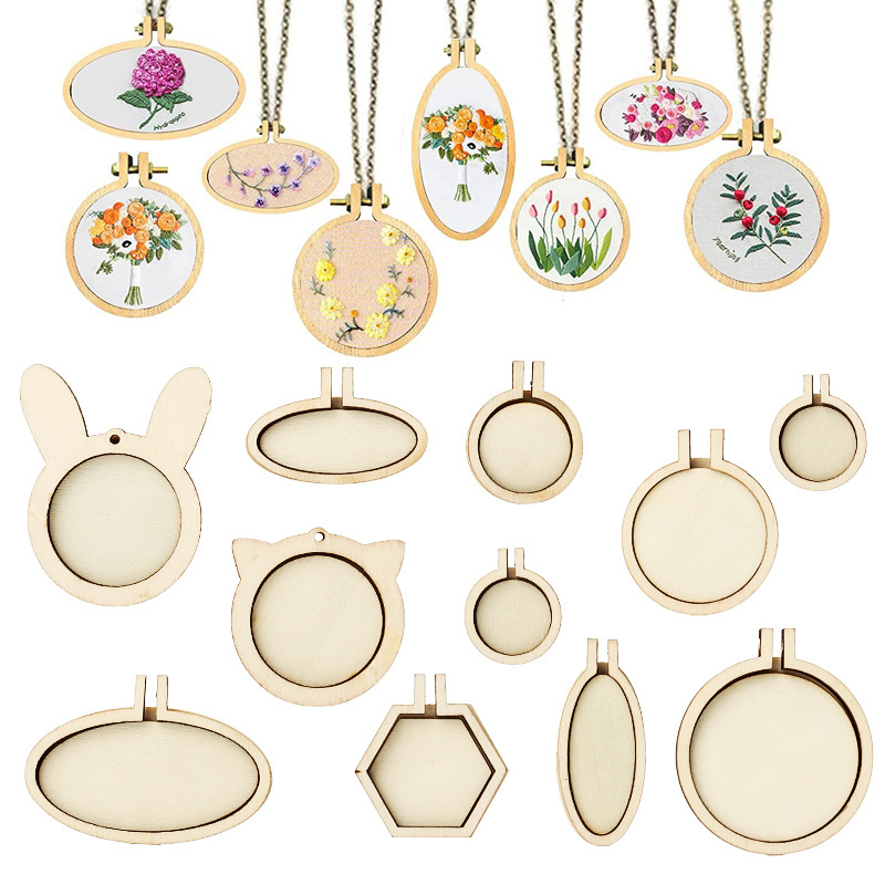 5pcs Mini Wood Embroidery Hoop - Wood Ring Blank recension och pris
