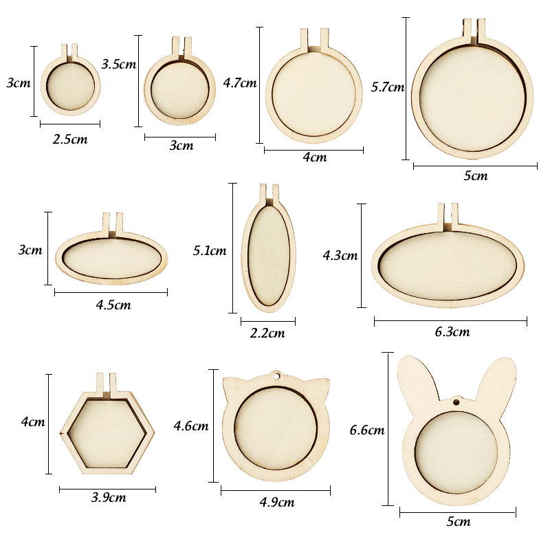 5pcs Mini Wood Embroidery Hoop - Wood Ring Blank recension och pris