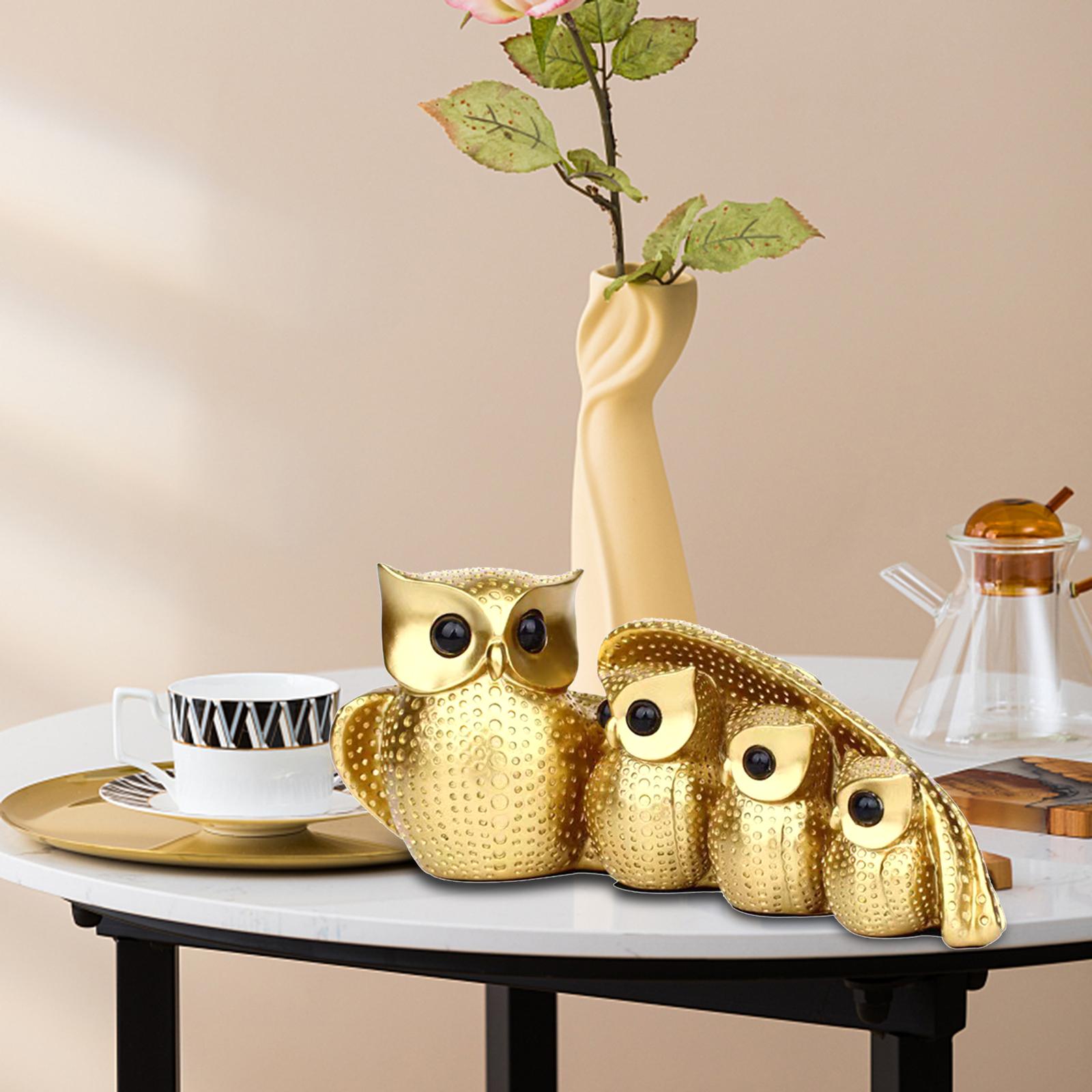 Owl Statue Family of Four Owl  - Crafting Resin recension och pris