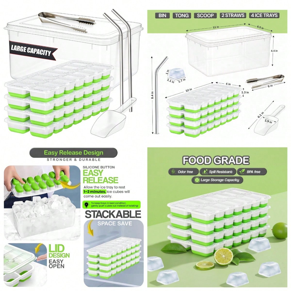 56pcs Tray With Lid And Bin –  - Silicone Mold Tray recension och pris