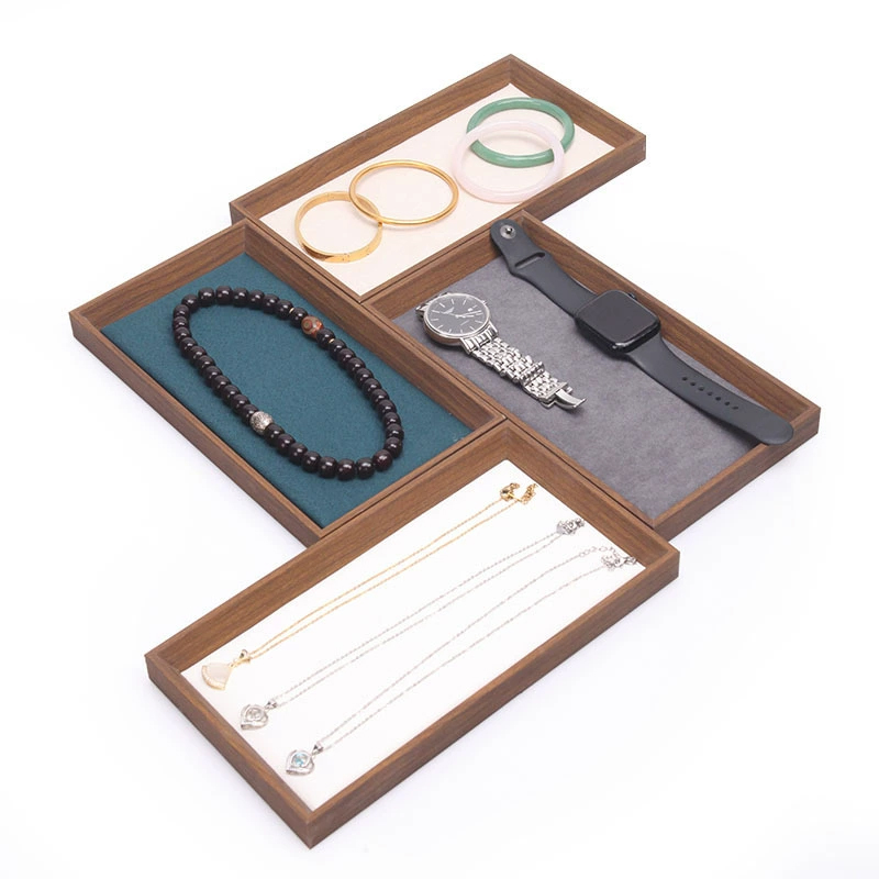 Brown Wood Empty Jewelry Tray  - Wood Ring Blank recension och pris