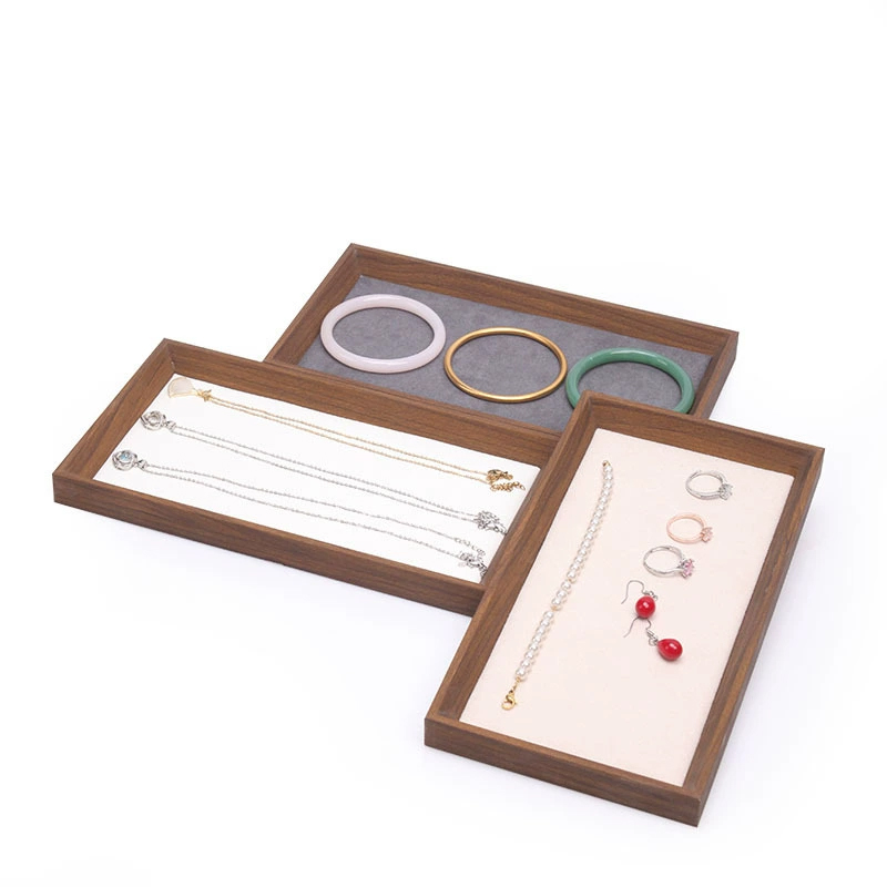 Brown Wood Empty Jewelry Tray  - Wood Ring Blank recension och pris