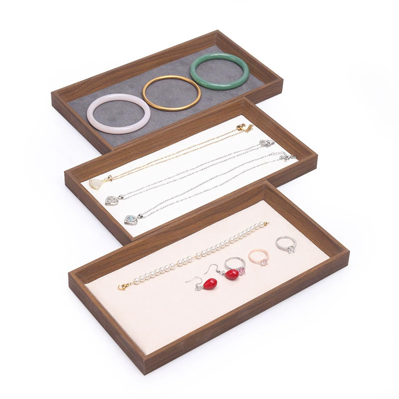 Brown Wood Empty Jewelry Tray  - Wood Ring Blank recension och pris