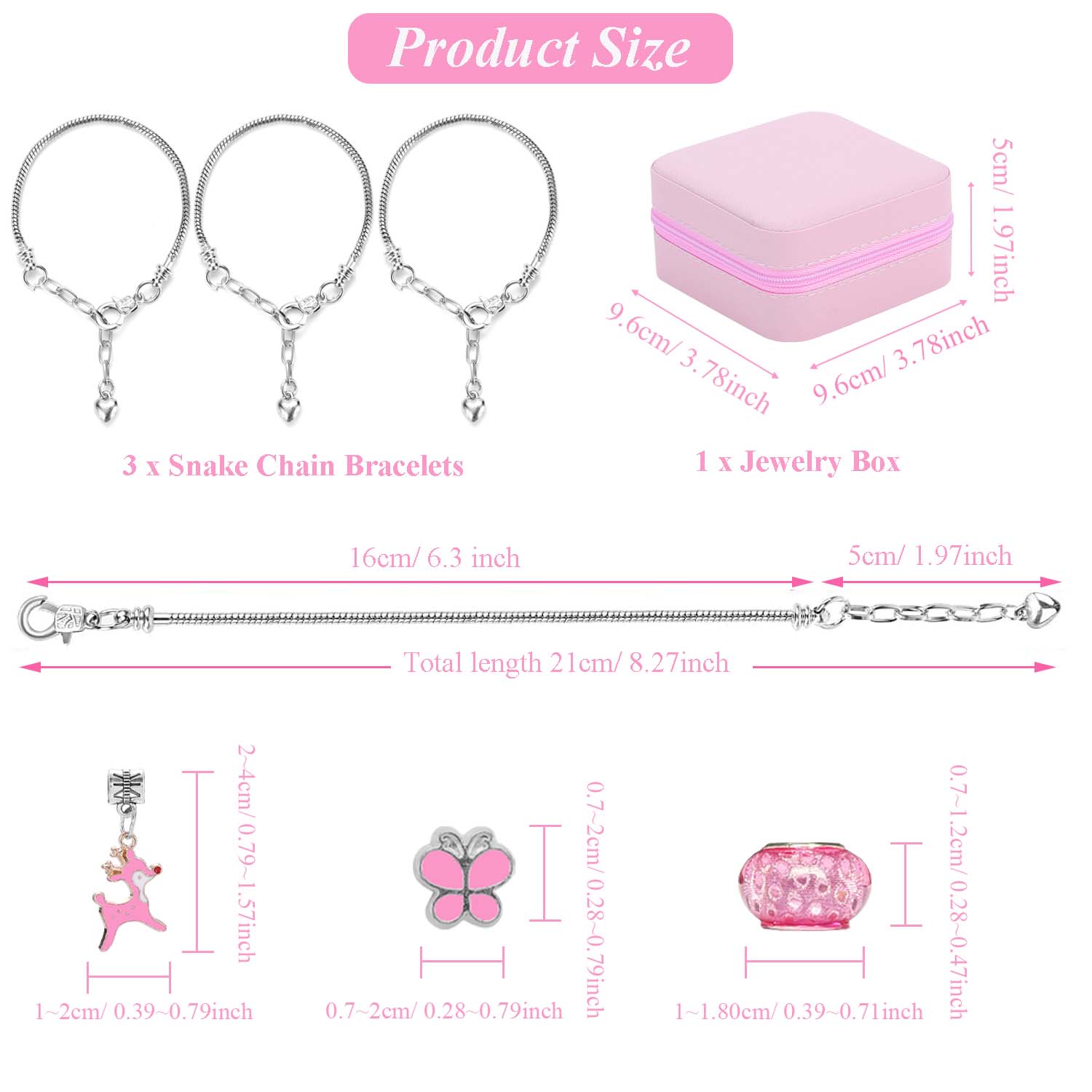 68pcs pink beaded jewelry set, - Resin Craft Kit recension och pris