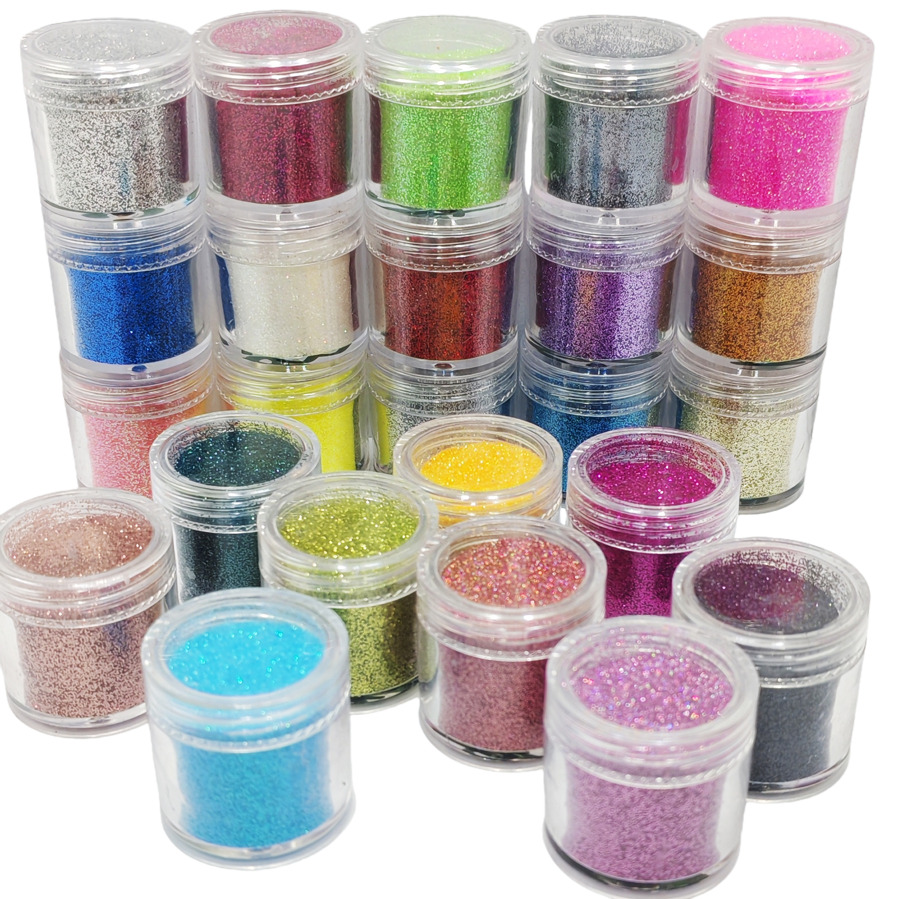 24-Color Cosmetic Iridescent H - Resin Glitter Pack recension och pris