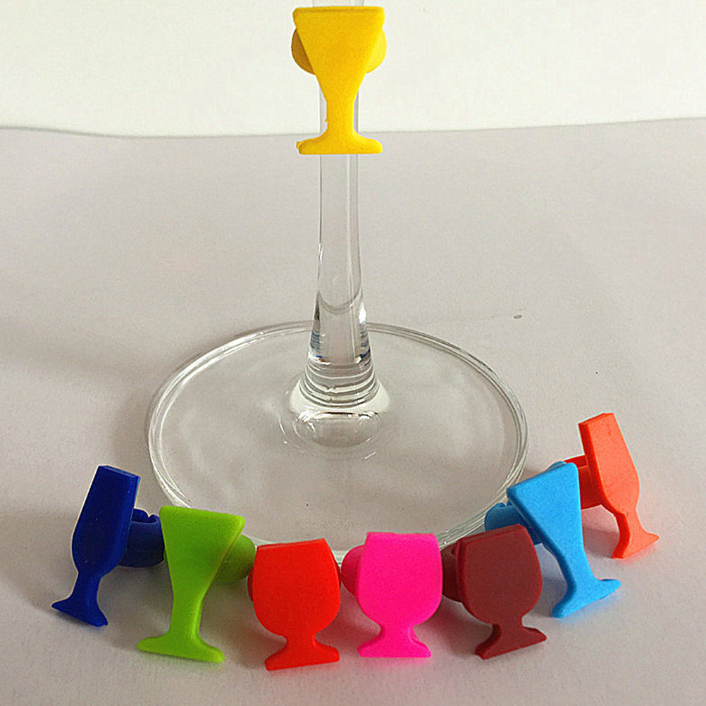 8Pcs Reusable Silicone Wine Gl - Mixing Cup Silicone recension och pris