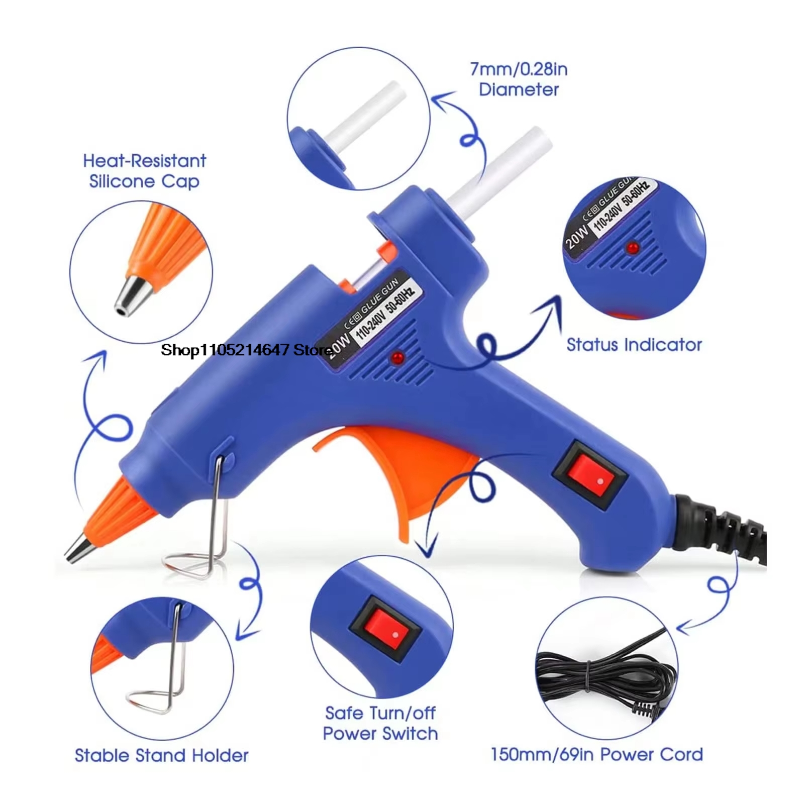 Hot Melt Glue Gun DIY Mini Hou - Heat Gun Small recension och pris