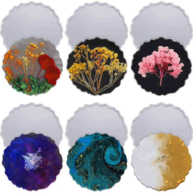ABVT-12 Pieces Resin Coaster M - Geode Mold Silicone recension och pris